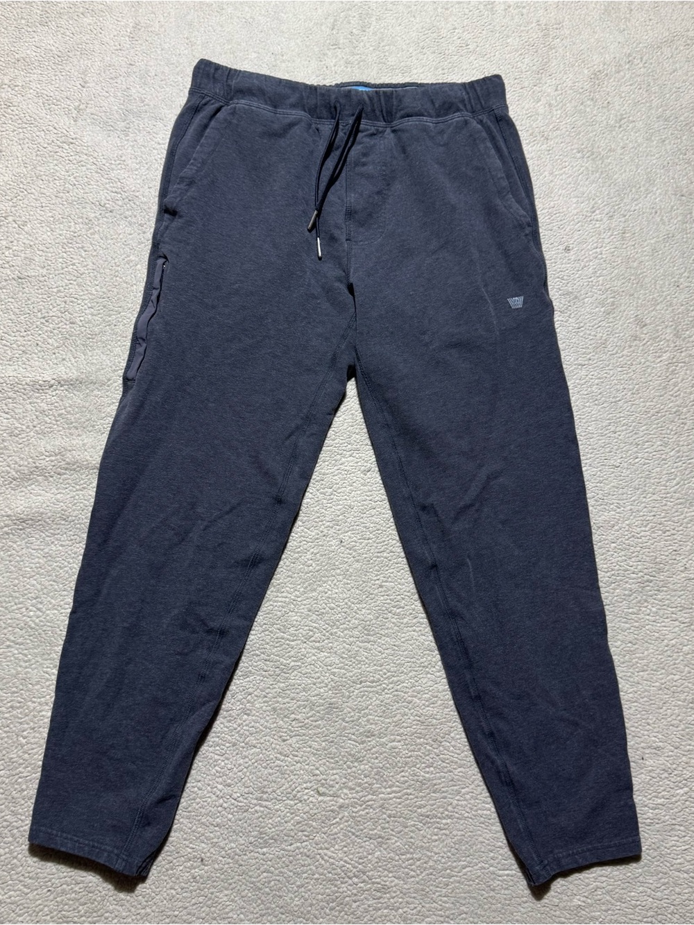 Mack Weldon Sweatpants Mens Medium Ace Stealth Side Zip Black Joggers Stretch